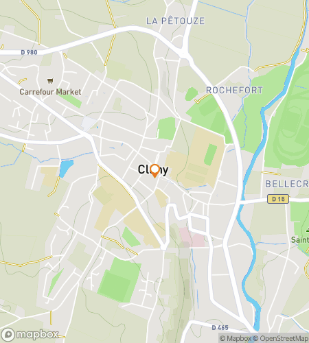 Carte du parcours de chasse au trésor à pied pour La Route de l'Abbaye : Découvrez l'Âme de Cluny