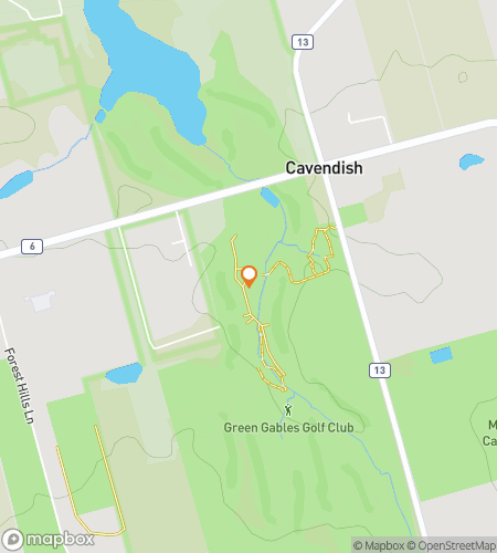 Map of scavenger hunt walking tour for The Kindred Spirit Quest: Secrets of Cavendish