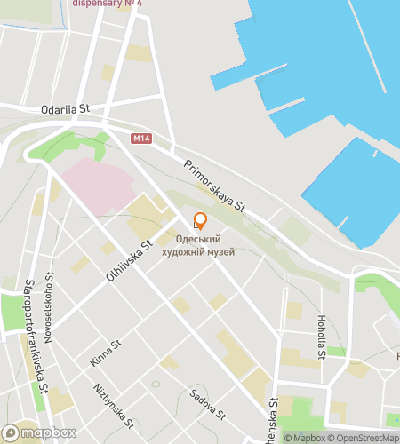 Map of scavenger hunt walking tour for Odessa: Palaces to Port Quest