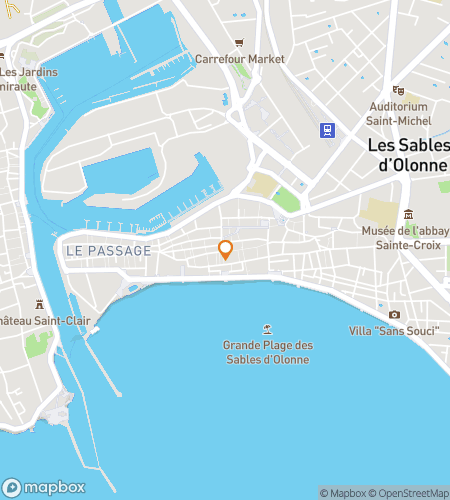 Map of scavenger hunt walking tour for Les Sables-d'Olonne Adventure