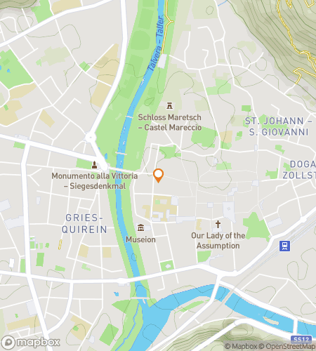 แผนที่ทัวร์เดินสำรวจล่าสมบัติสำหรับ Bolzano Hunt: ที่ซึ่งเทือกเขาแอลป์บรรจบกับเมือง