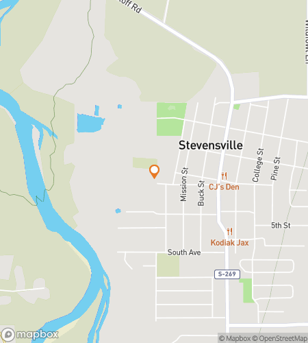 Mapa pěšího scavenger hunt pro Stevensville Spectacular Scavenge