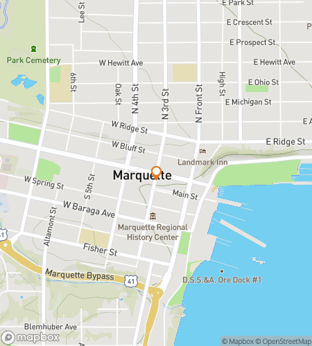 Map of scavenger hunt walking tour for Marquette Your Calendars: The Superior Shore Hunt