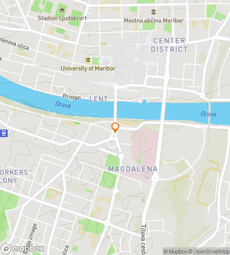 Map of scavenger hunt walking tour for Maribor Castle Click-&-Clue Crawl