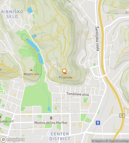 Map of scavenger hunt walking tour for Maribor Castle Click-&-Clue Crawl