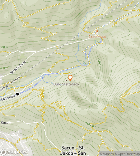 Map of scavenger hunt walking tour for Strolls, Spruce & Switchbacks Quest