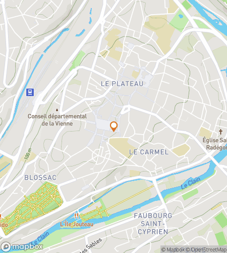 Map of scavenger hunt walking tour for  Poitiers Scavenger Hunt