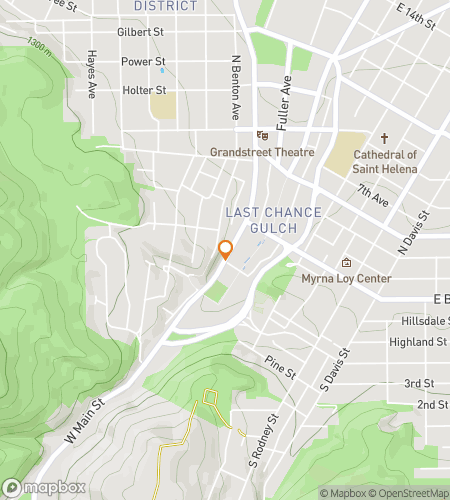 Map of scavenger hunt walking tour for Helena Bar Crawl