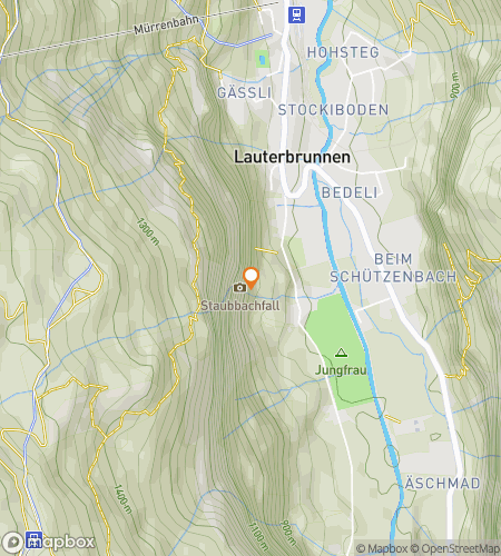 Kort over scavenger hunt g&aring;tur for vandfald og kald&colon; The Swiss Valley Hunt