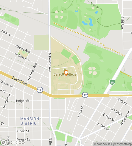 Mapa pěšího scavenger hunt pro Helena Ghost Hunt