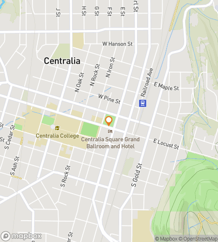 Map of scavenger hunt walking tour for Centralia‘s Whimsical Wander