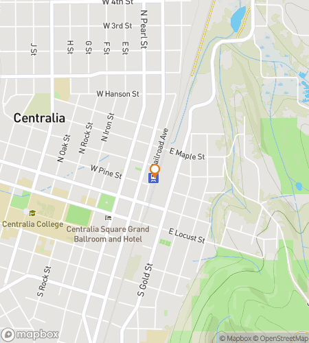 Map of scavenger hunt walking tour for Centralia‘s Whimsical Wander