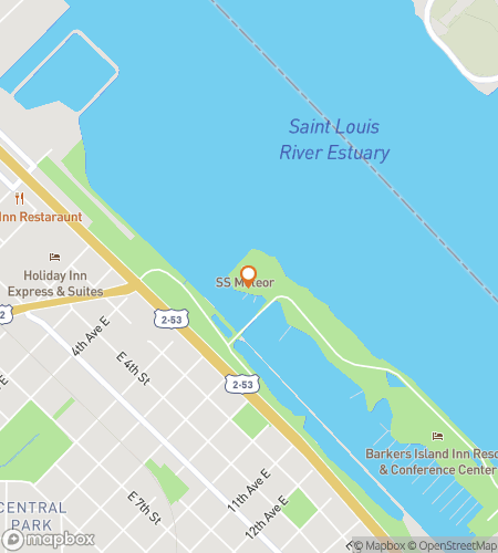 Karta &ouml;ver jaktvandring f&ouml;r Superior Whaleback Wonders & Harbor Views