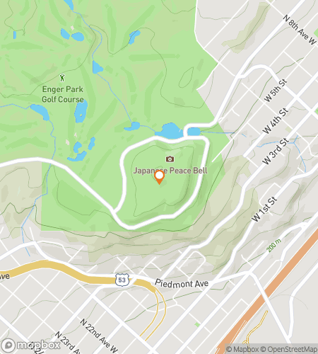 Map of scavenger hunt walking tour for Duluth Ghost Hunt