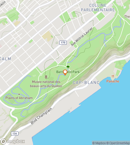 Карта пешеходного квеста «Поля сражений и за их пределами: Квест по парку Пла-д’Абраам»