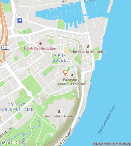 Карта пешеходного квеста «Ужасы Квебек-Сити: Призрачный тур»