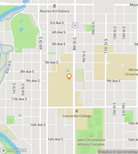 Map of scavenger hunt walking tour for Concordia College Hunt