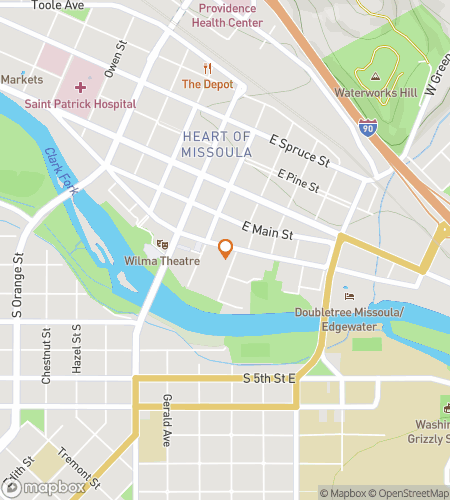 Map of scavenger hunt walking tour for Missoula Montana Bar Hunt