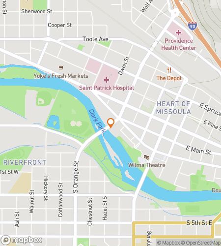 Mapa procházky s lovcem pokladů pro Makin Memories v Missoule