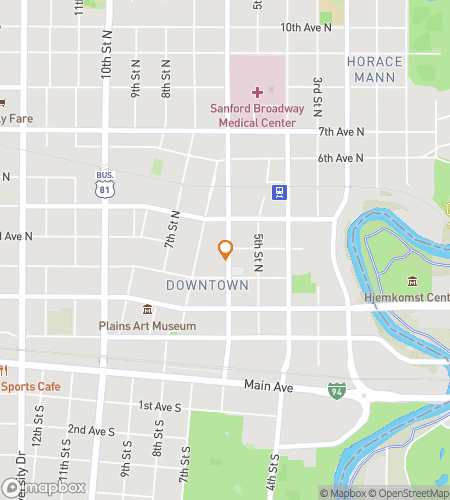 Map of scavenger hunt walking tour for Were Fargo-ing Out