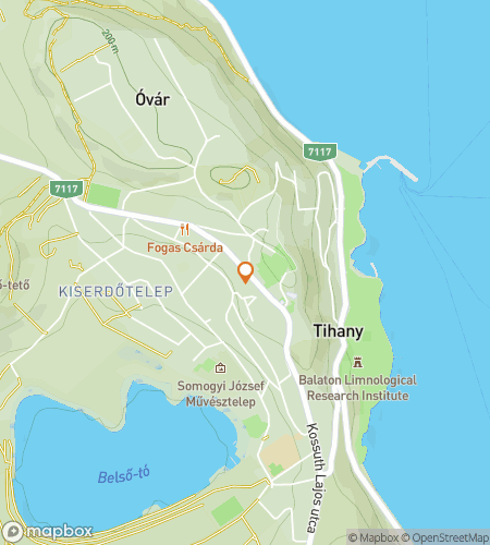 Map of scavenger hunt walking tour for Tihany Scavenger Hunt