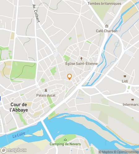 Map of scavenger hunt walking tour for Nevers-Ending Treasure Quest