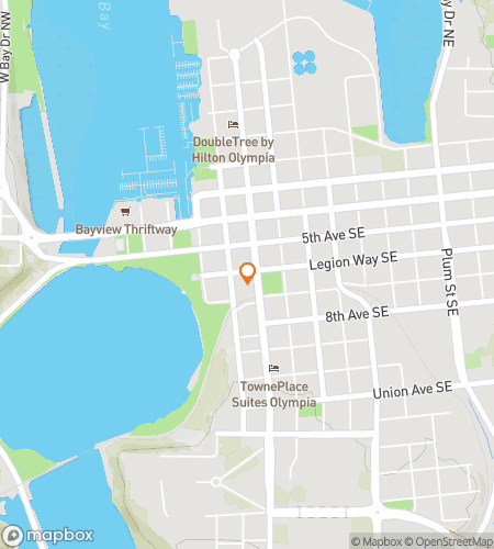 Map of scavenger hunt walking tour for Olympia Washington Bar Hunt