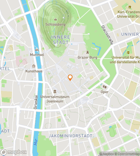 Map of scavenger hunt walking tour for Graz Scavenger Hunt