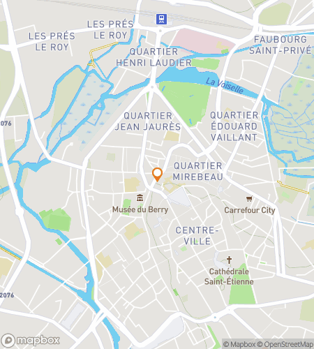 แผนที่ทัวร์เดินชมเมืองล่าสมบัติสำหรับภารกิจกุญแจมหาวิหาร: Bourges Quest