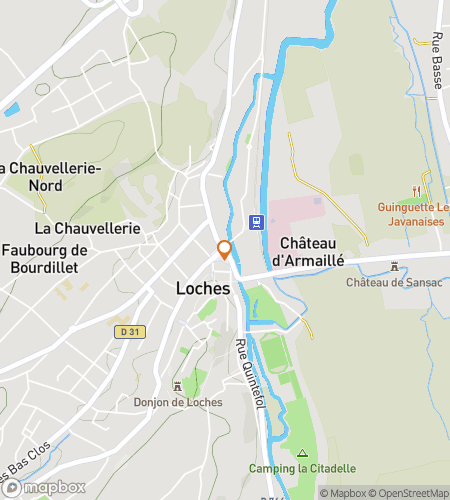 Map of scavenger hunt walking tour for Loches' Tales from the Loire