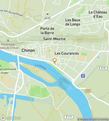 Map of scavenger hunt walking tour for Chinons Charming Huntventure