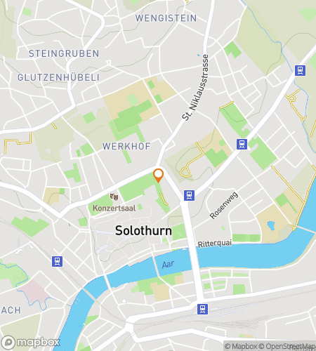 Map of scavenger hunt walking tour for Saints, Stones & Hidden Corners of Solothurn