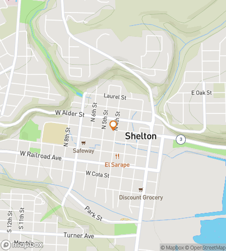 Map of scavenger hunt walking tour for Shelton Scavenger Hunt