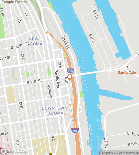 Map of scavenger hunt walking tour for Tacoma’s Spooky Steps Hunt