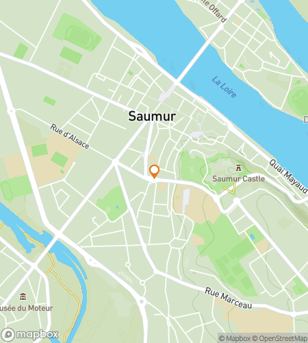 Map of scavenger hunt walking tour for Saumur's Hunt Beneath the Château
