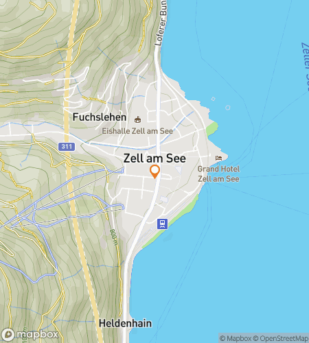 Mapa del recorrido a pie de búsqueda del tesoro para Lagos, Cornisas y Rincones Escondidos de Zell am See
