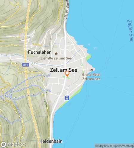 Map of scavenger hunt walking tour for Lakes, Ledges & Hidden Corners of Zell am See