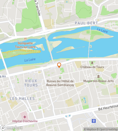 خريطة جولة مشي لمطاردة كنوز لمغامرة "كنوز وادي لوار"