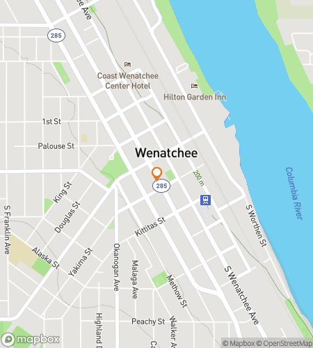 Map of scavenger hunt walking tour for Apple City Downtown Mission