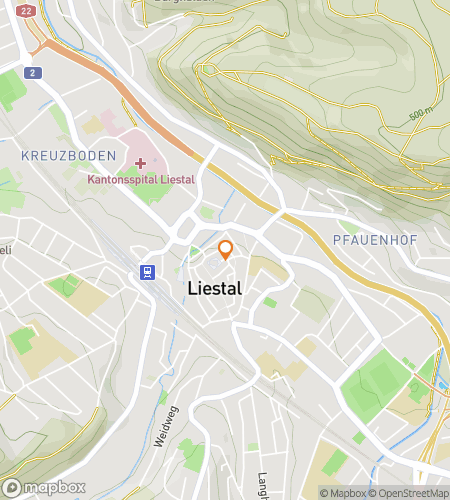 Map of scavenger hunt walking tour for Liestal‘s Lively Loot Quest