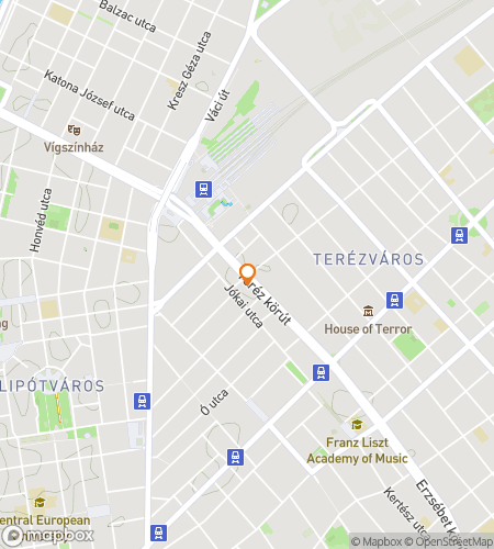 Map of scavenger hunt walking tour for Budapest‘s Downtown Dash