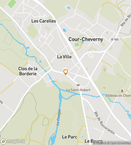 Map of scavenger hunt walking tour for Château Clues: The Cheverny Hunt