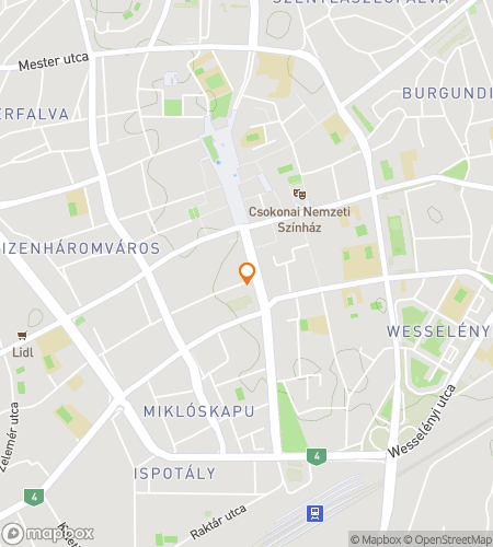 Map of scavenger hunt walking tour for Flames of Freedom: The Debrecen Hunt