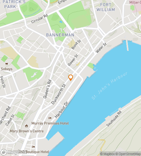 Map of scavenger hunt walking tour for Saint Johns Bar Crawl