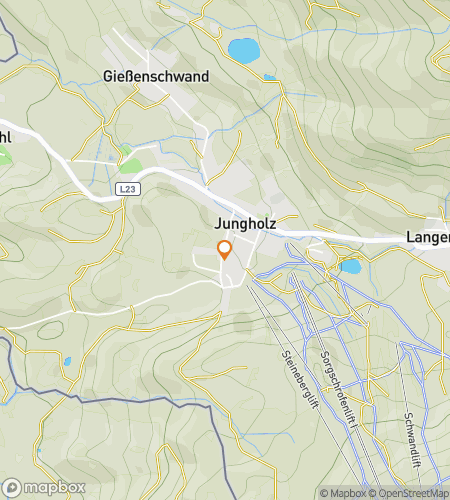 Map of scavenger hunt walking tour for Alp and Seek: The Peak Pursuit of Jungholz