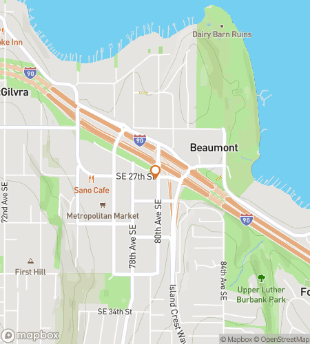 Map of scavenger hunt walking tour for Exciting Island of Mercer