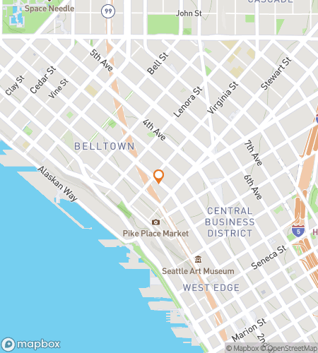 Map of scavenger hunt walking tour for Shadows Over Seattle: A Haunted Hunt