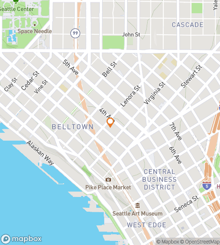 Map of scavenger hunt walking tour for Frasier: Sherry, Niles, and Notions