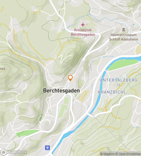 Map of scavenger hunt walking tour for Berchtesgaden's Bavarian Peaks & Hidden Paths