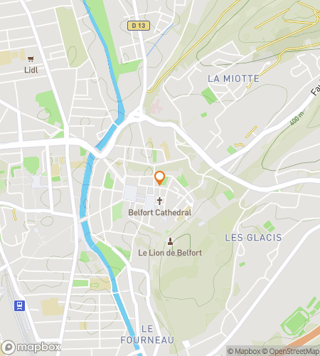 Map of scavenger hunt walking tour for Lion & Legacy: The Belfort Hunt